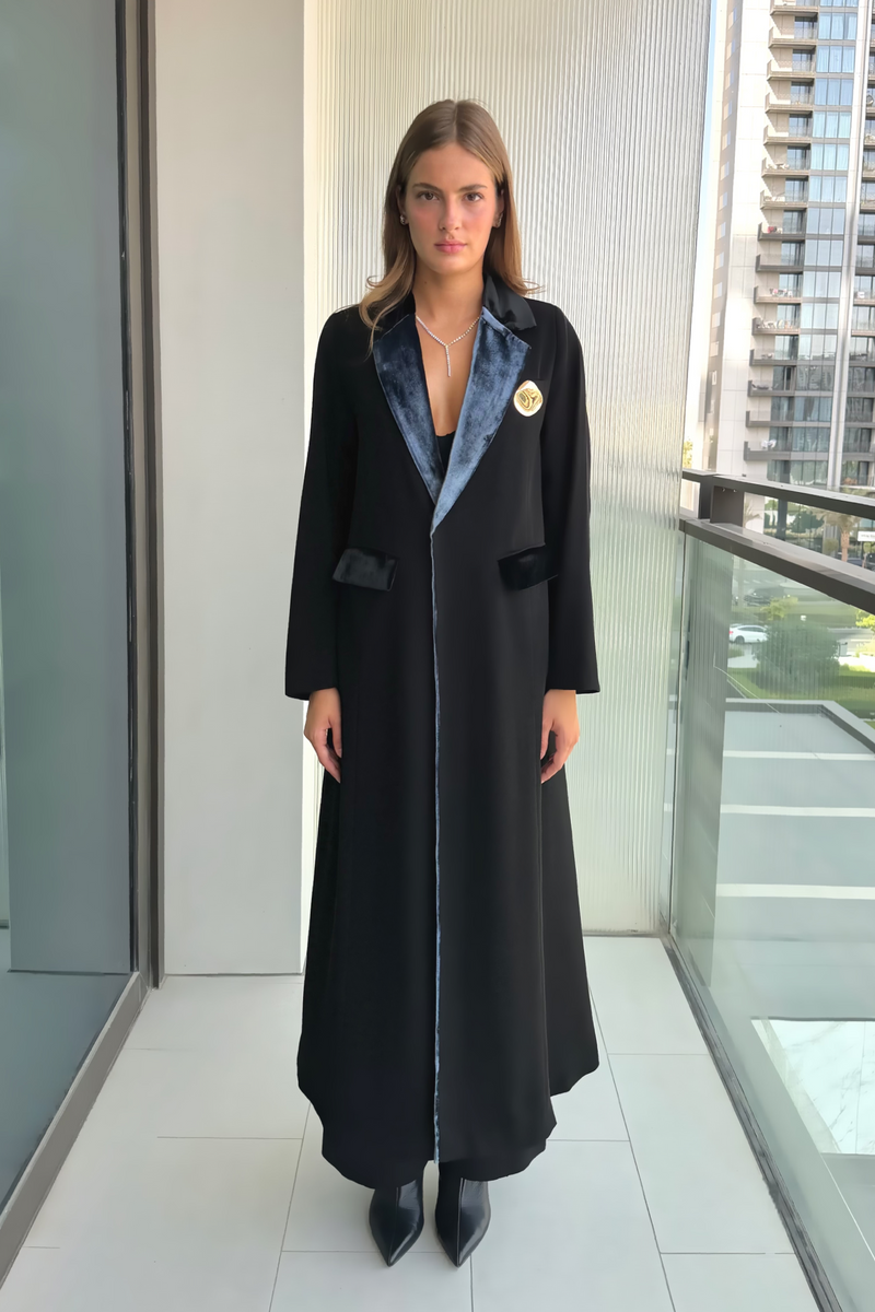 Winter Sky Velvet Blazer