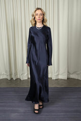 Pure-Silk navy Blue