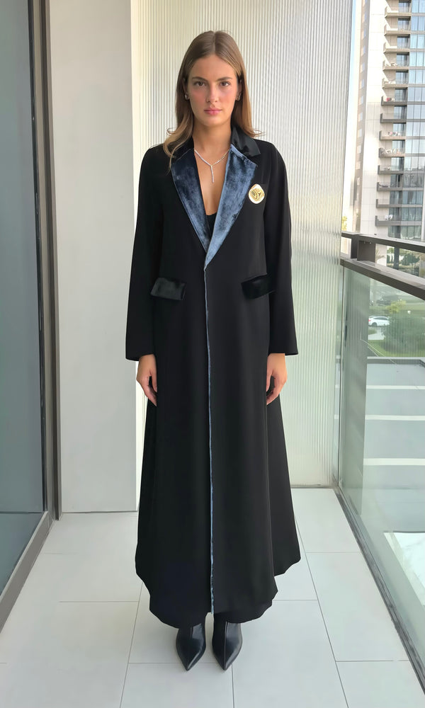 Winter Sky Velvet Blazer