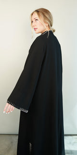 Mixed Gray oversized Abaya