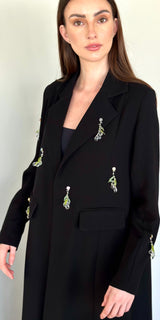 Green Leaves Swarovski Blazer