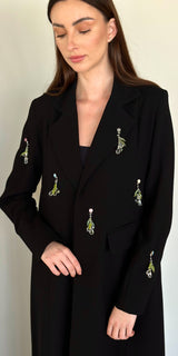 Green Leaves Swarovski Blazer